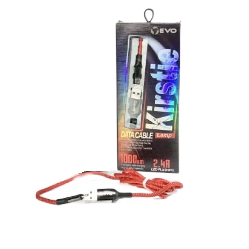 Кабель USB <--> microUSB  1.0м EVO Kirstie, красный
