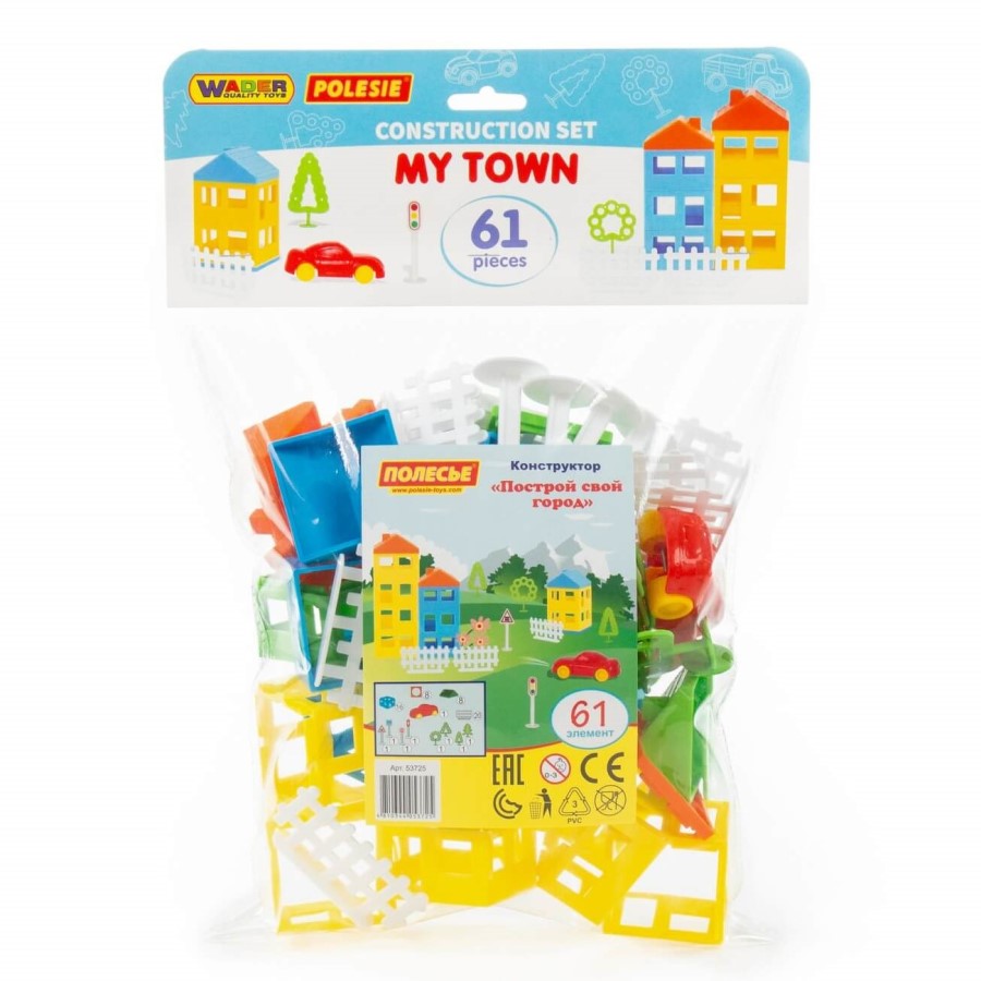 Конструктор ПОЛЕСЬЕ Построй свой город 61 эл. (в пакете)