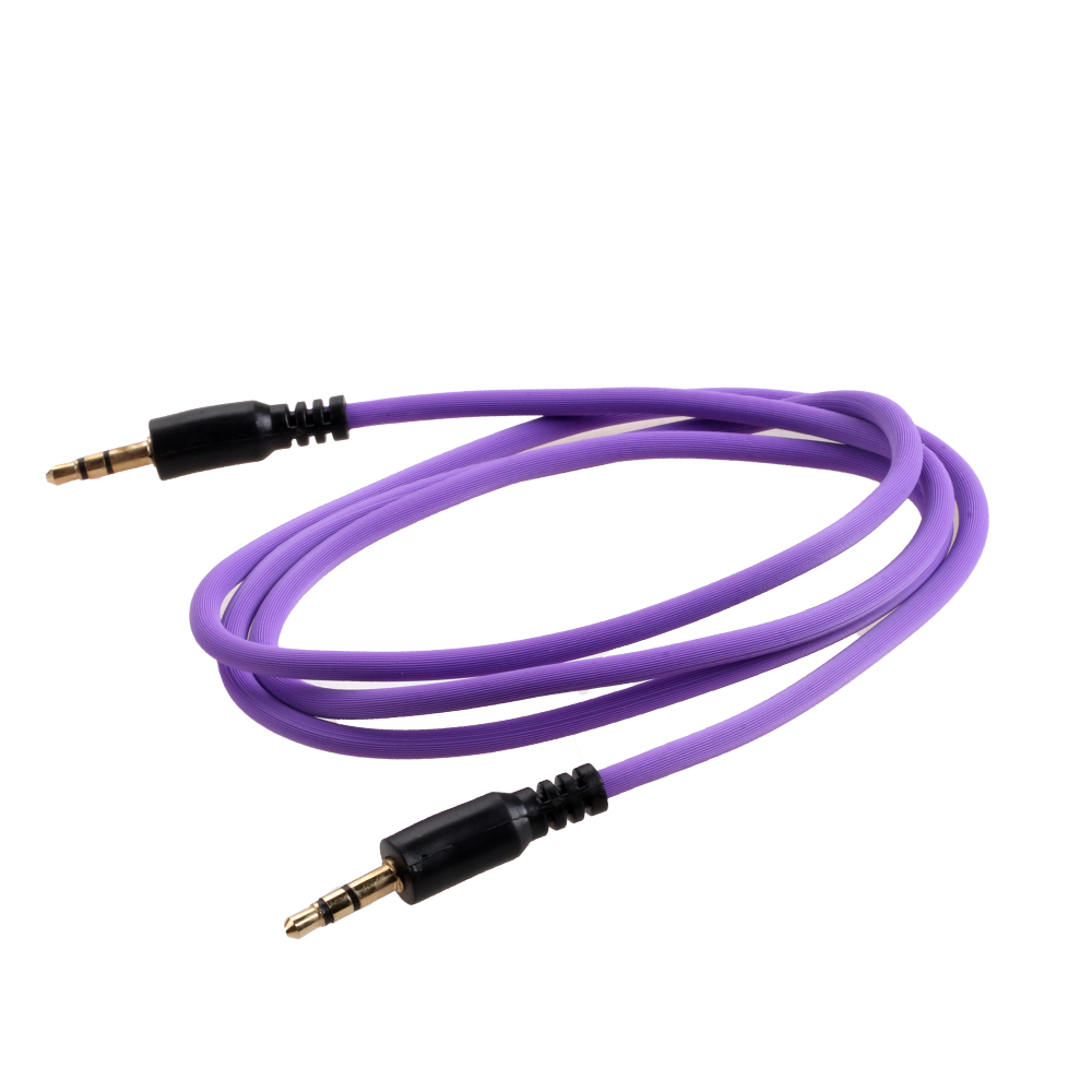 Кабель Jack 3.5 <--> Jack 3.5  круглый фиолетовый (008390)