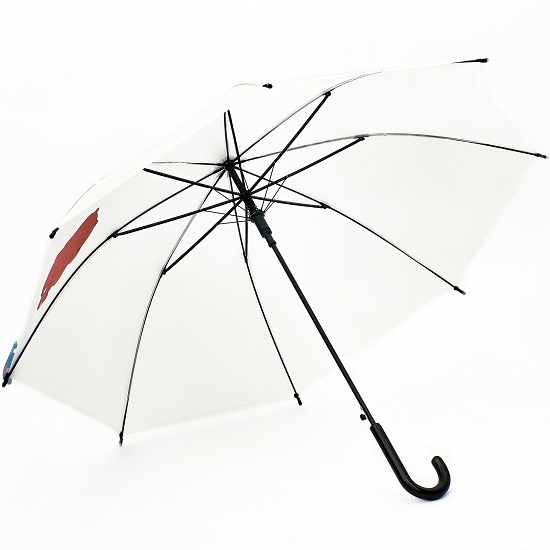 Зонт - трость детский «Медведь» 8 спиц, R=47/54 см, D = 94 см, белый 10791983