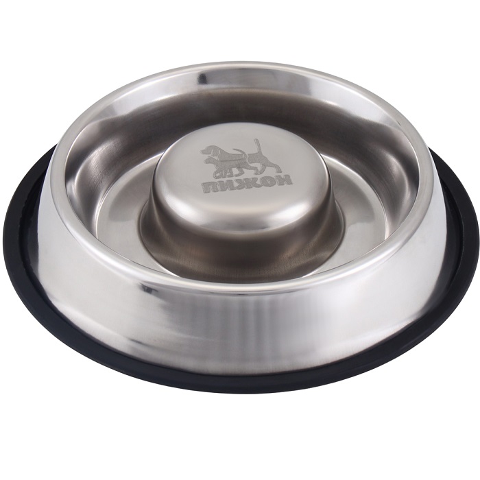 Миска «Медленное кормление» на нескользящей основе, 450 мл