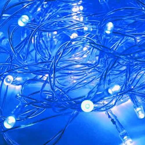 Гирлянда "Нить" 6.5 м, свечение синее, 8 режимов, КОСМОС
