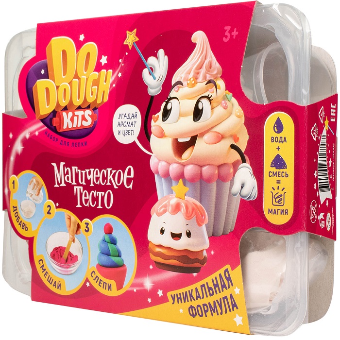Сухое тесто для лепки, с маркировкой «DO DOUGH kits» набор "Пирожное" 