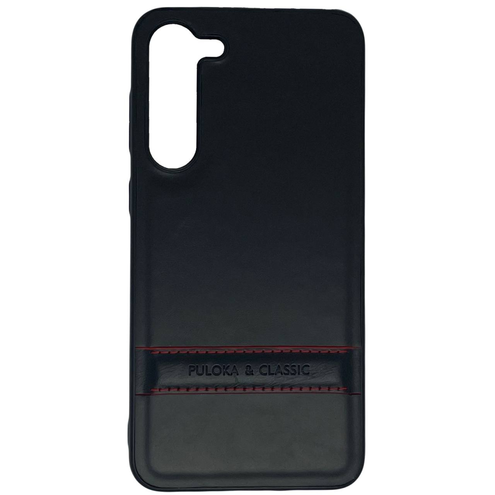 Задняя накладка PULOKA для Samsung Galaxy S23 Plus черный (кожа)