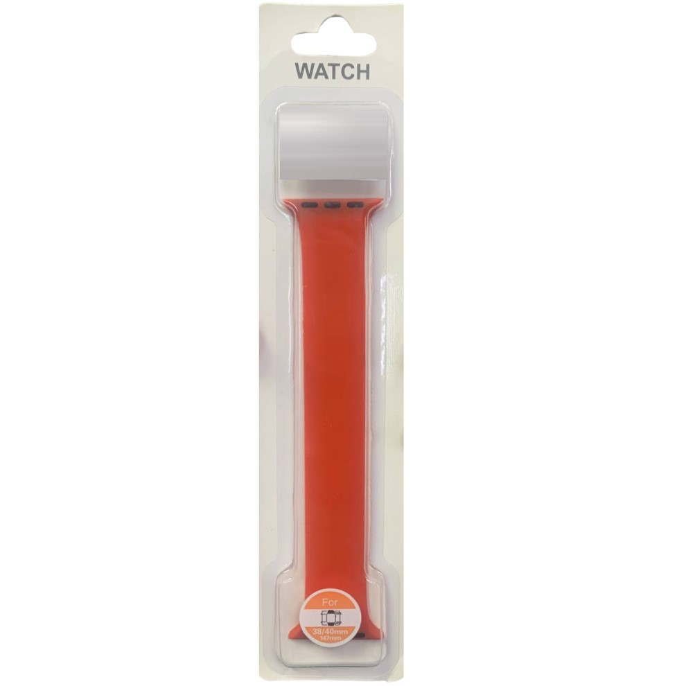 Силиконовый моно-ремешок ISA для Apple Watch 38/40mm (147mm) красный