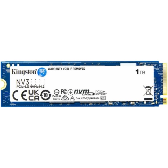 Накопитель SSD M.2 1Tb Kingston SNV3S/1000G NVMe 3D TLC R6000/W4000 Mb/s. PCIe 4.0 TBW 320
