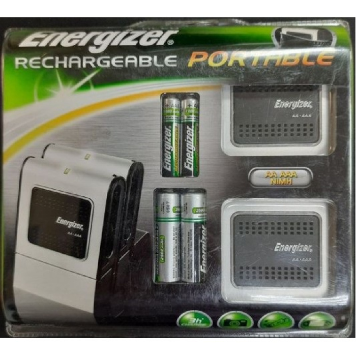 Зарядное устройство ENERGIZER RechCompact Charger +2aa*2500 + 2aaa*1000 (1/4) СТАРАЯ УПАКОВКА