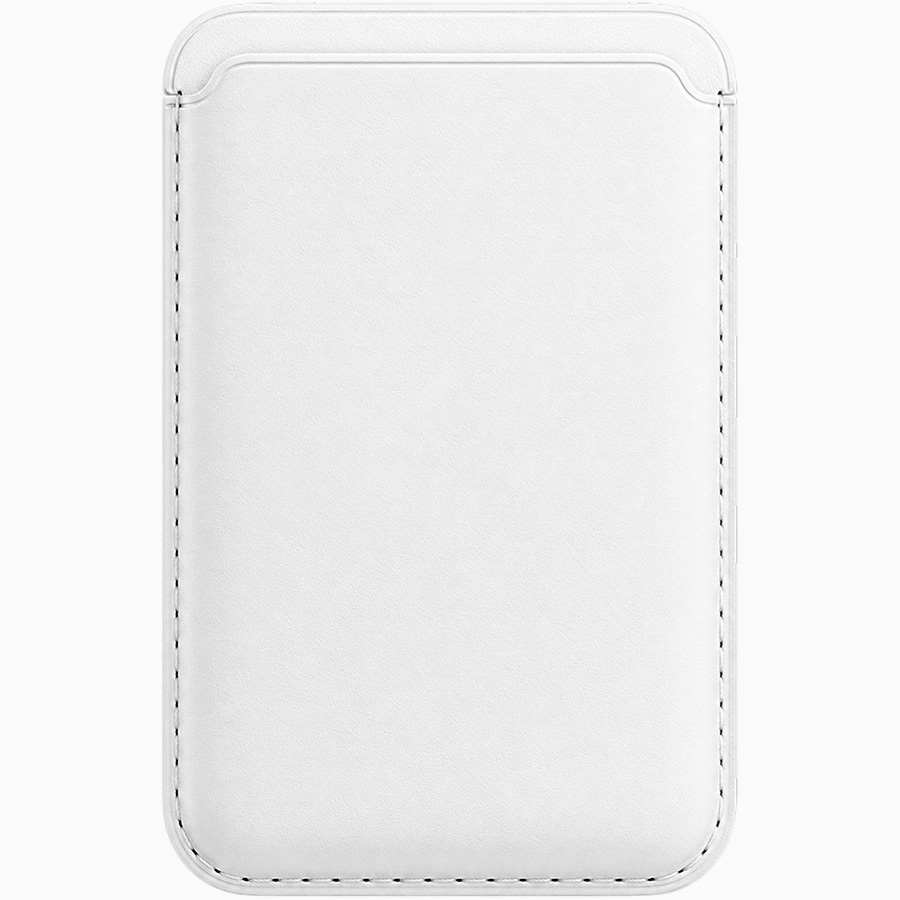 Кошелек для карт iPhone Leather Wallet MagSafe с лого (№07 белый)