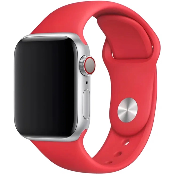 Силиконовый ремешок SPORT BAND 42/44/45/49мм (силикон) 05, красный