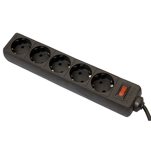 Сетевой фильтр  1.8м DEFENDER ES, 5 розеток (черный)