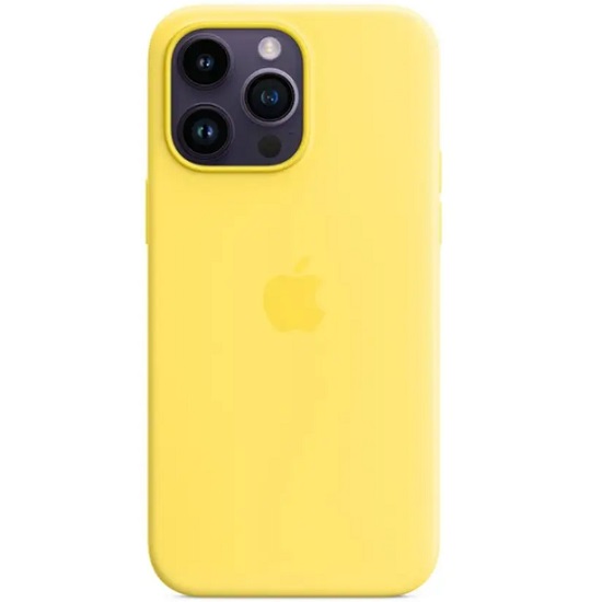 Силиконовый чехол SILICONE CASE для iPhone 13 Pro Max Lemon Zest (MagSafe + анимация NFC) c LOGO