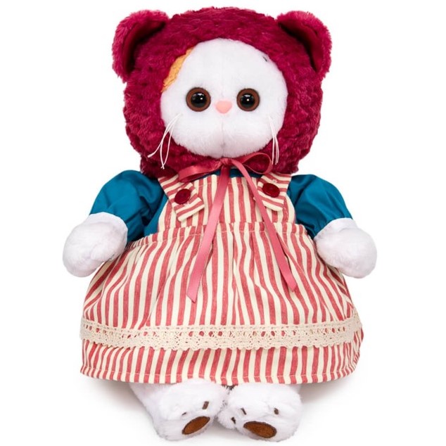 Мягкая игрушка Кошечка Ли-Ли в шапке с ушками и сарафане , 24 см