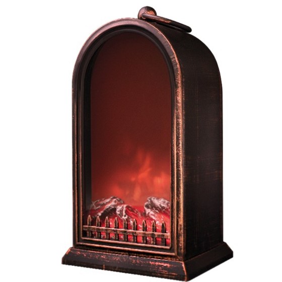 Светодиодный камин NEON-NIGHT Фьюжн с эффектом живого огня 14,7x11,7x25 см USB, черный