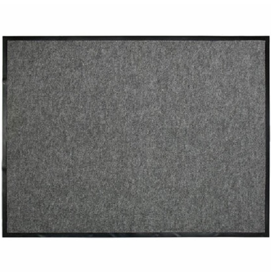 Коврик входной ворсовый влаго-грязезащитный 90х120см, толщина 7мм, серый, VORTEX