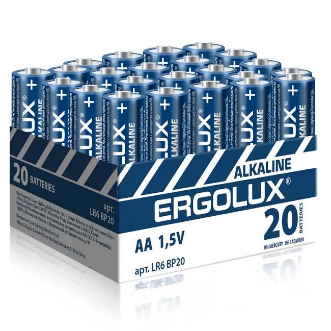 Элемент питания ERGOLUX LR06 BP-20 (480)
