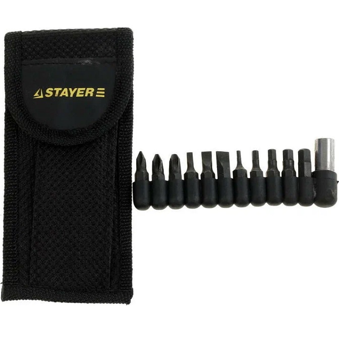 Мультитул STAYER "PROFESSIONAL", силовая модель, с битами, 12в1 [22852_z01]