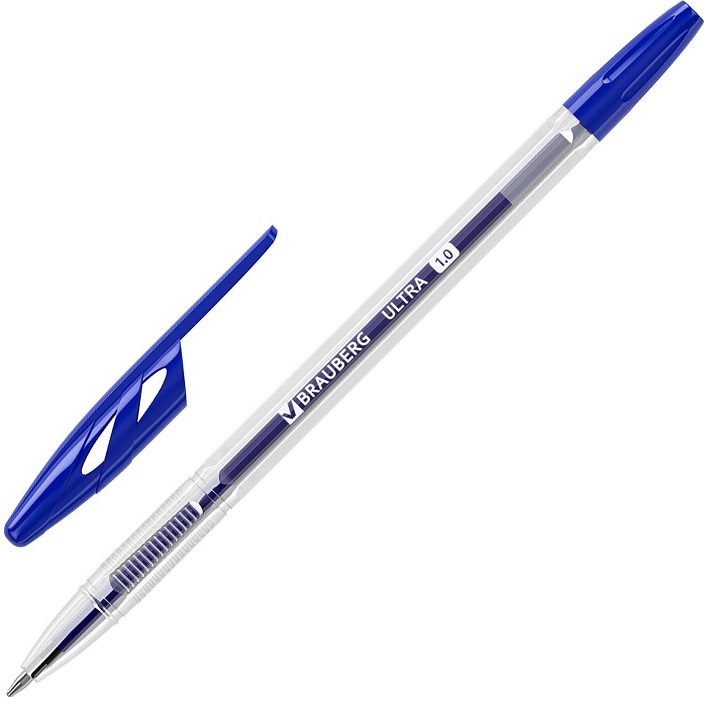 Ручка шариковая BRAUBERG "ULTRA", СИНЯЯ чернила ГЕРМАНИЯ наконечник ШВЕЙЦАРИЯ 143558