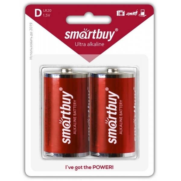 Элемент питания SMARTBUY LR20 BL-2