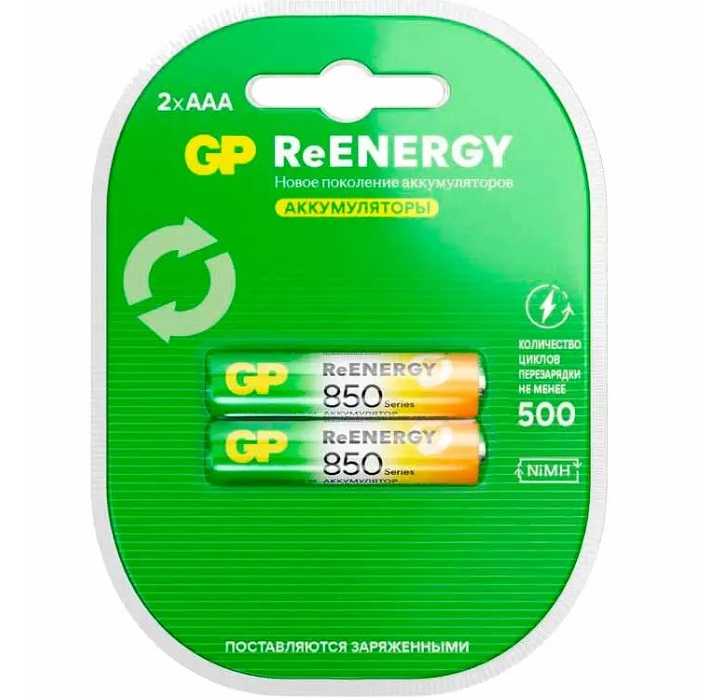 Аккумулятор GP R03 (850mAh) ReEnergy BL-2
