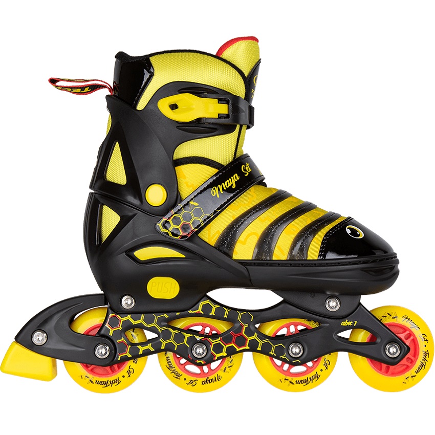 Набор роликовых коньков TECH TEAM Maya Set (коньки, защита, шлем) р.30-33 S чёрный