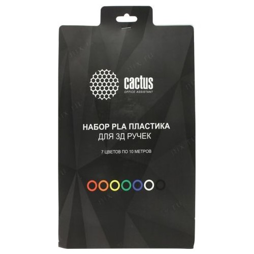 Пластик CACTUS PLA d1.75мм L10м 7цв. (CS-3D-PLA-7X10M)