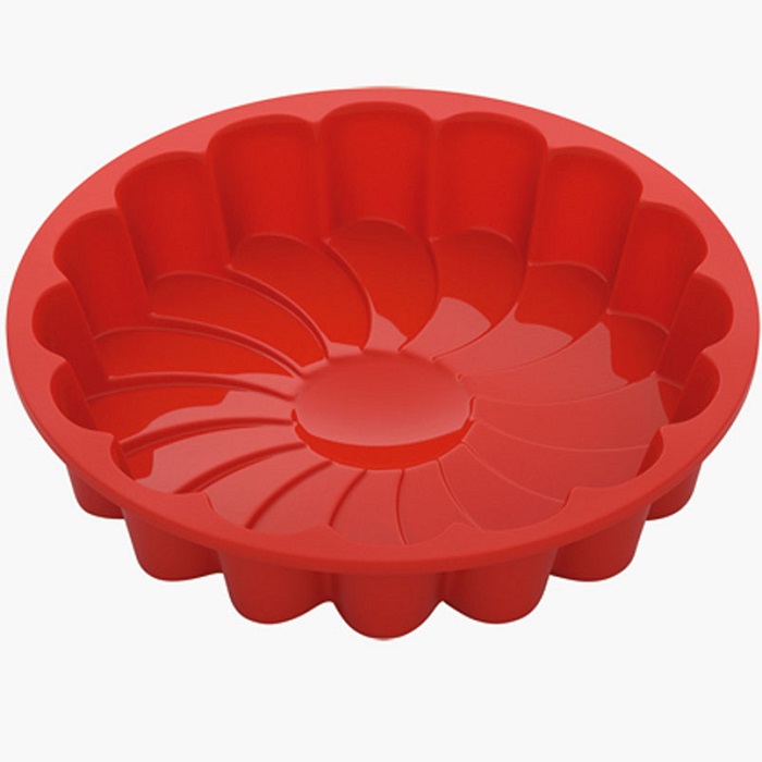 Форма для выпечки в виде цветка NADOBA, серия MILA, силиконовая, 23x23x4,5 см