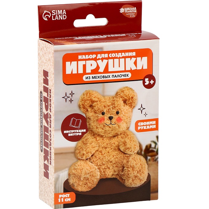 Набор для плетения из меховых палочек «Плюшевый мишка» 10574002