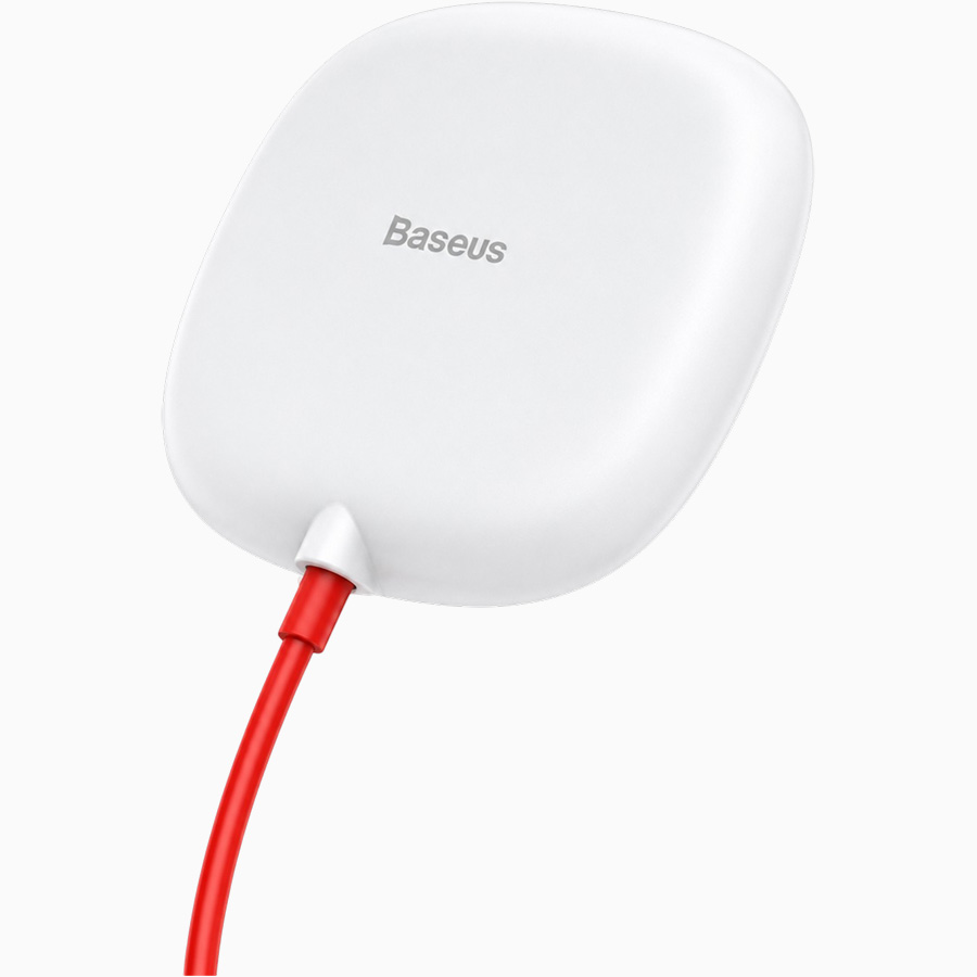 Устройство зарядное беспроводное Baseus, Suction Cup, 1000mA, пластик, присоска, цвет: белый