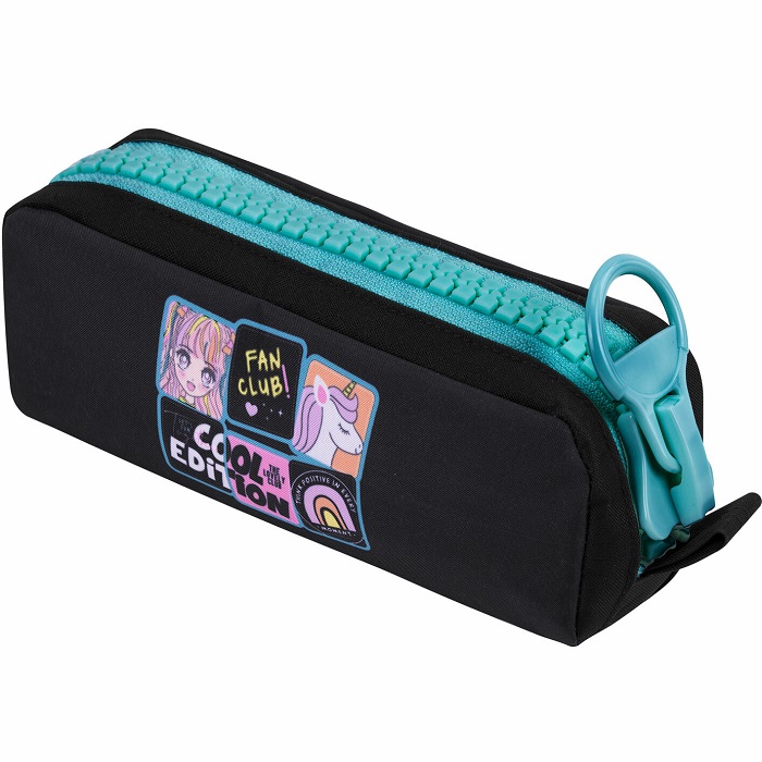 Пенал BRAUBERG с объемной "тракторной" молнией, 1 отделение, ткань, 22х8х6,5 см, Cool anime, 272342