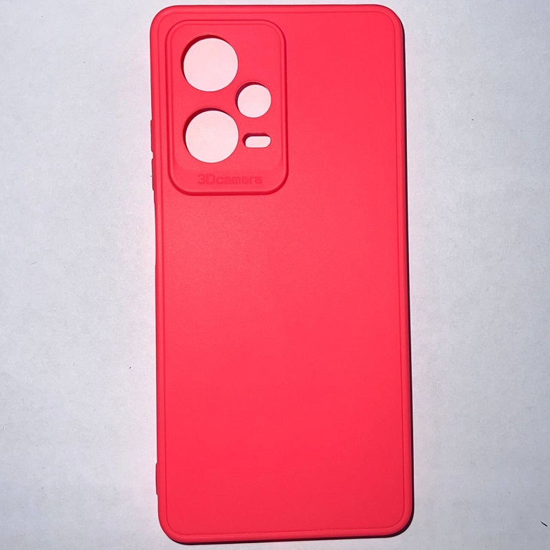 Задняя накладка Мобилис для Xiaomi Redmi Note 12 Pro (5G)/ Poco X5 Pro 5G, фуксия , матовая с защитой камеры