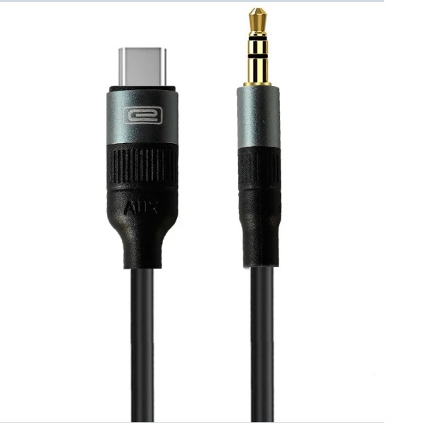 Кабель Jack 3.5 <--> Type-C  1.0м EARLDOM AUX55, чёрный