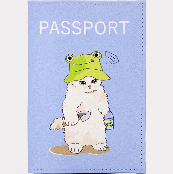 Обложка для паспорта, цвет голубой 9201106