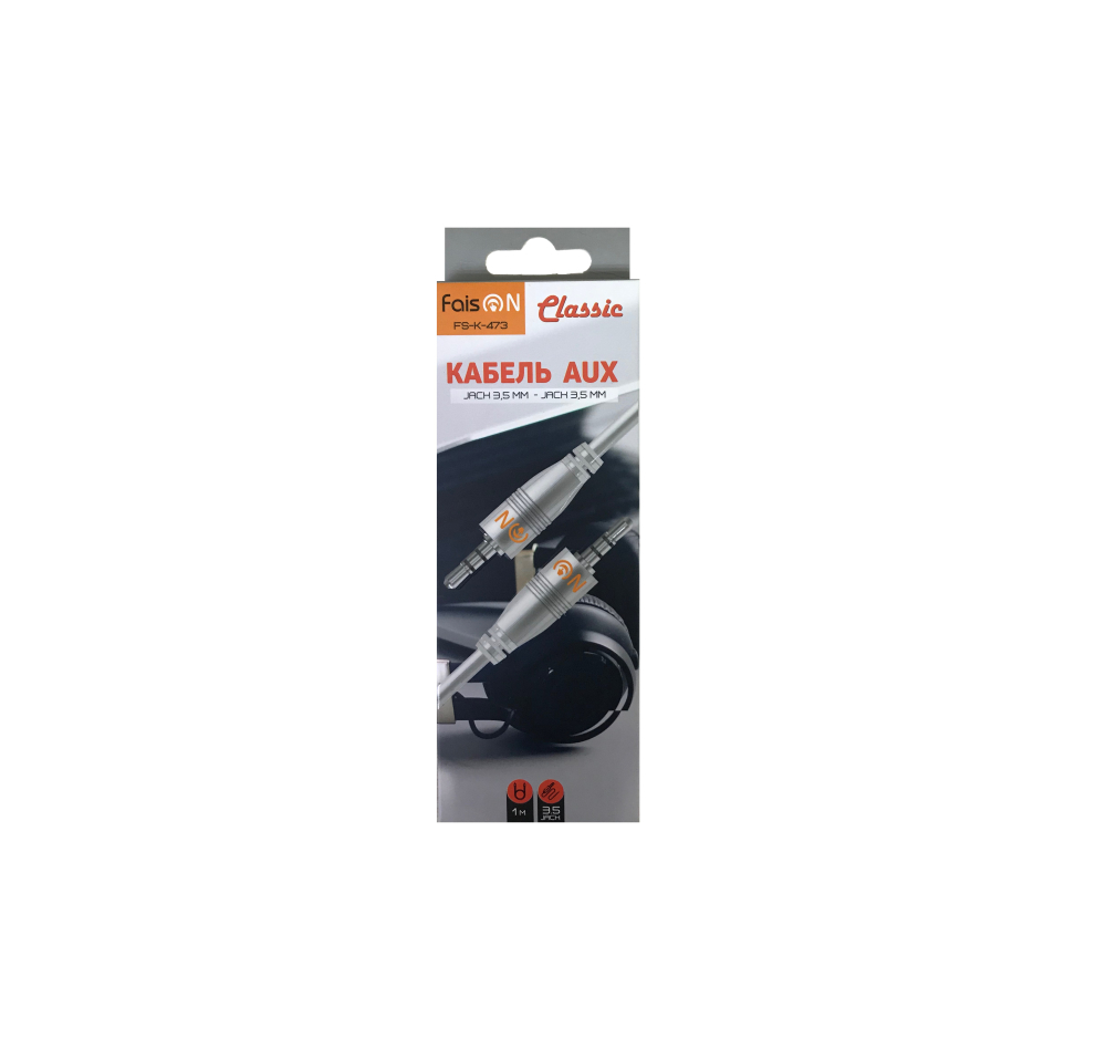 Кабель Jack 3.5 <--> Jack 3.5  1.0м FAISON K-47, Neat белый