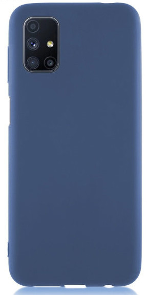 Задняя накладка SILICONE case NEW для Samsung Galaxy M51 синяя