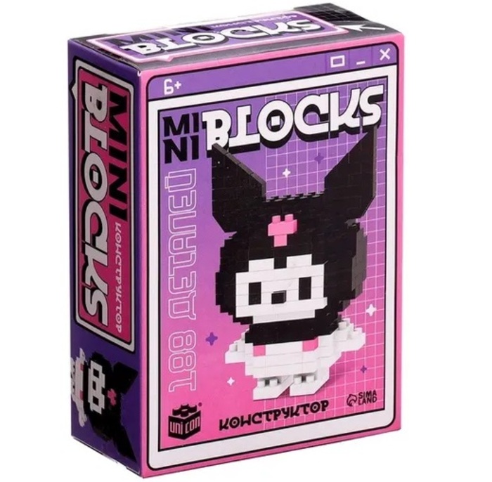 Конструктор UNICON «Mini Blocks. Тёмный кролик», 188 деталей