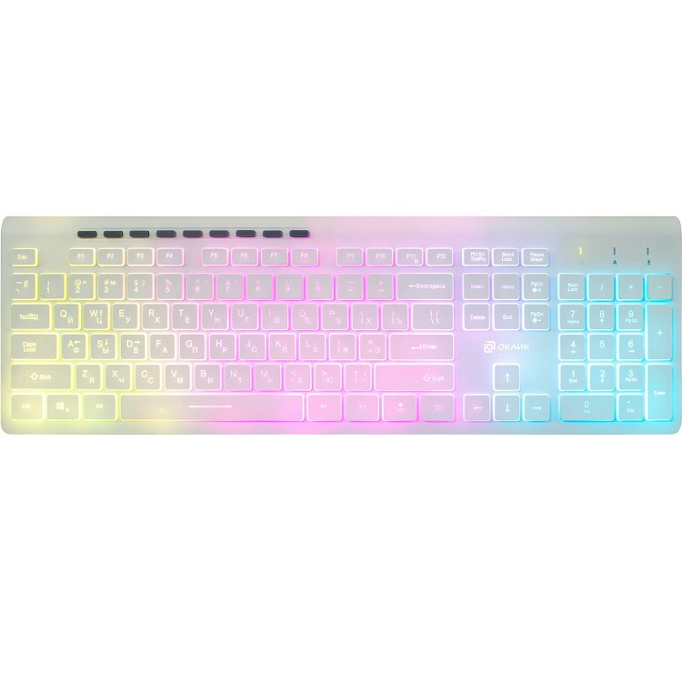 Клавиатура OKLICK 490ML белый