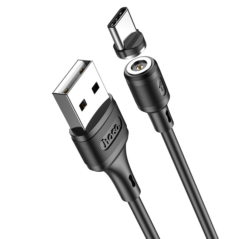 Кабель USB <--> Type-C  1.0м HOCO X52 Sereno магнитный черный