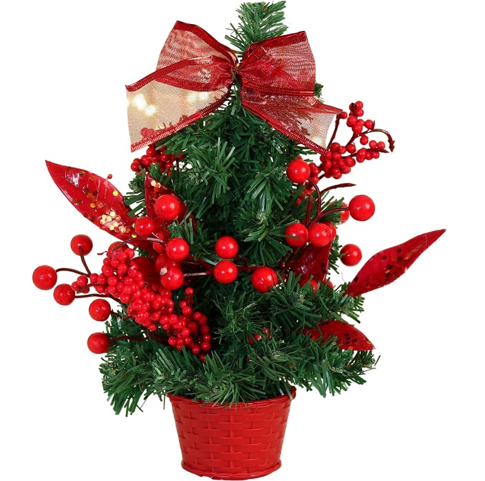 Искусственная ёлка настольная «Зимнее волшебство. Праздничная», 14×26 см, ПВХ ветки отгибаются