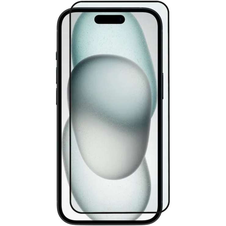 Противоударное стекло 3D ZIBELINO для iPhone 15/16 черный