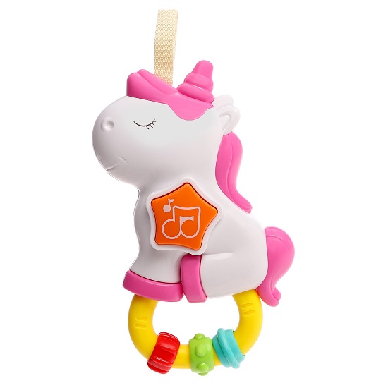 Музыкальная игрушка - подвеска «Любимый единорог»звук, свет, цвет розовый 10643221