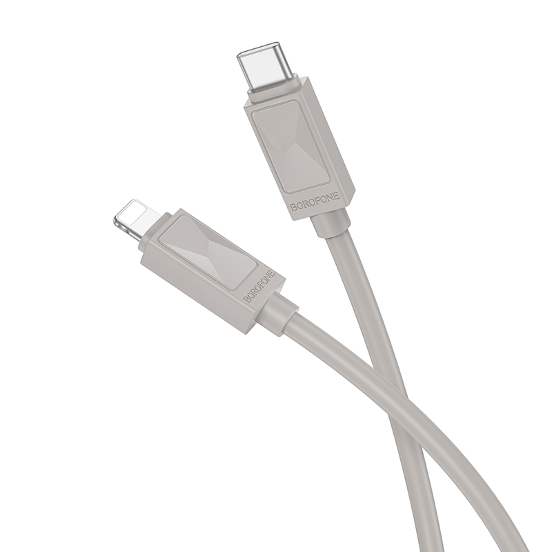 Кабель Lightning <--> Type-C  1.0м BOROFONE BX109 Joy, серый, PD27Вт