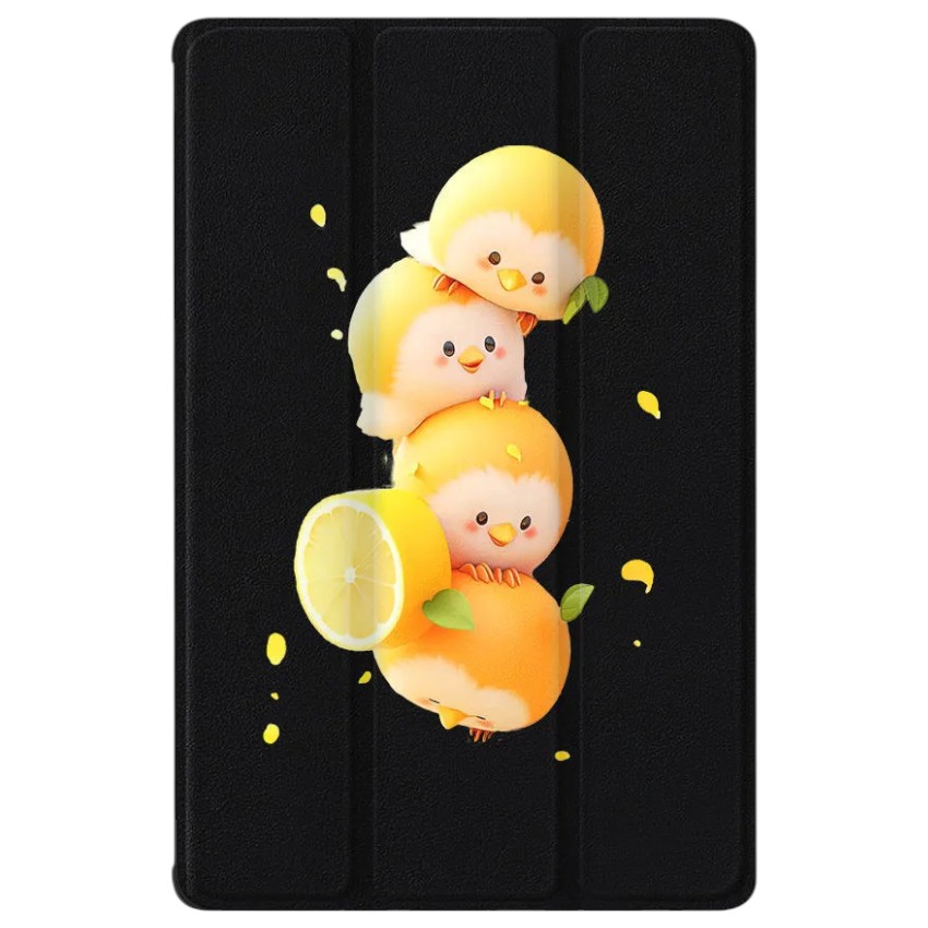 Чехол футляр-книга ZIBELINO для iPad Air 13" 2025 (M3)/Apple iPad Pro 2024 (M4)/iPad Air 2024 (M2) 13.0'' (черный) 8015 ПТИЧКИ АПЕЛЬСИНКИ