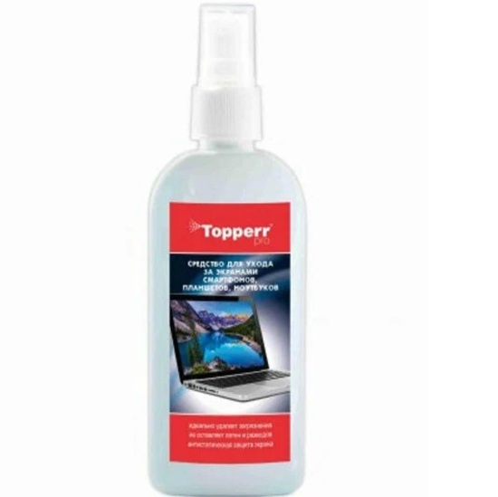 Спрей для ухода за экранами смартфонов, планшетов, ноутбуков TOPPERR 3022, 125 мл (R)