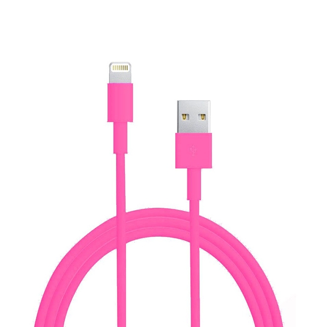 Кабель USB <--> Lightning  1.0м USAMS US-SJ097 круглый, розовый