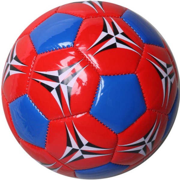 Мяч футбольный, 2 подслоя, глянец PVC, машинная сшивка, размер 2, цвета микс