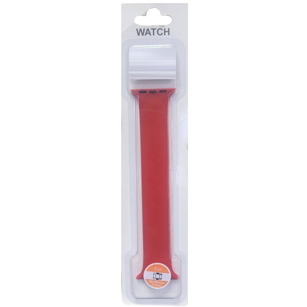 Силиконовый моно-ремешок ISA для Apple Watch 38/40mm (141mm) красный
