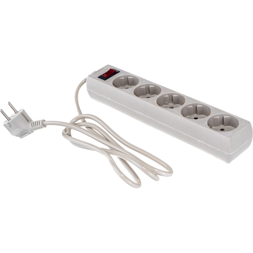 Сетевой фильтр  1.5м EXEGATE EX266862RUS SP-5-1.5G 5 розеток, евровилка, светло-серый