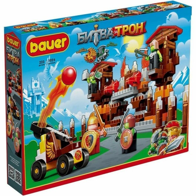 Конструктор «Битва за трон», набор с катапультой и башней