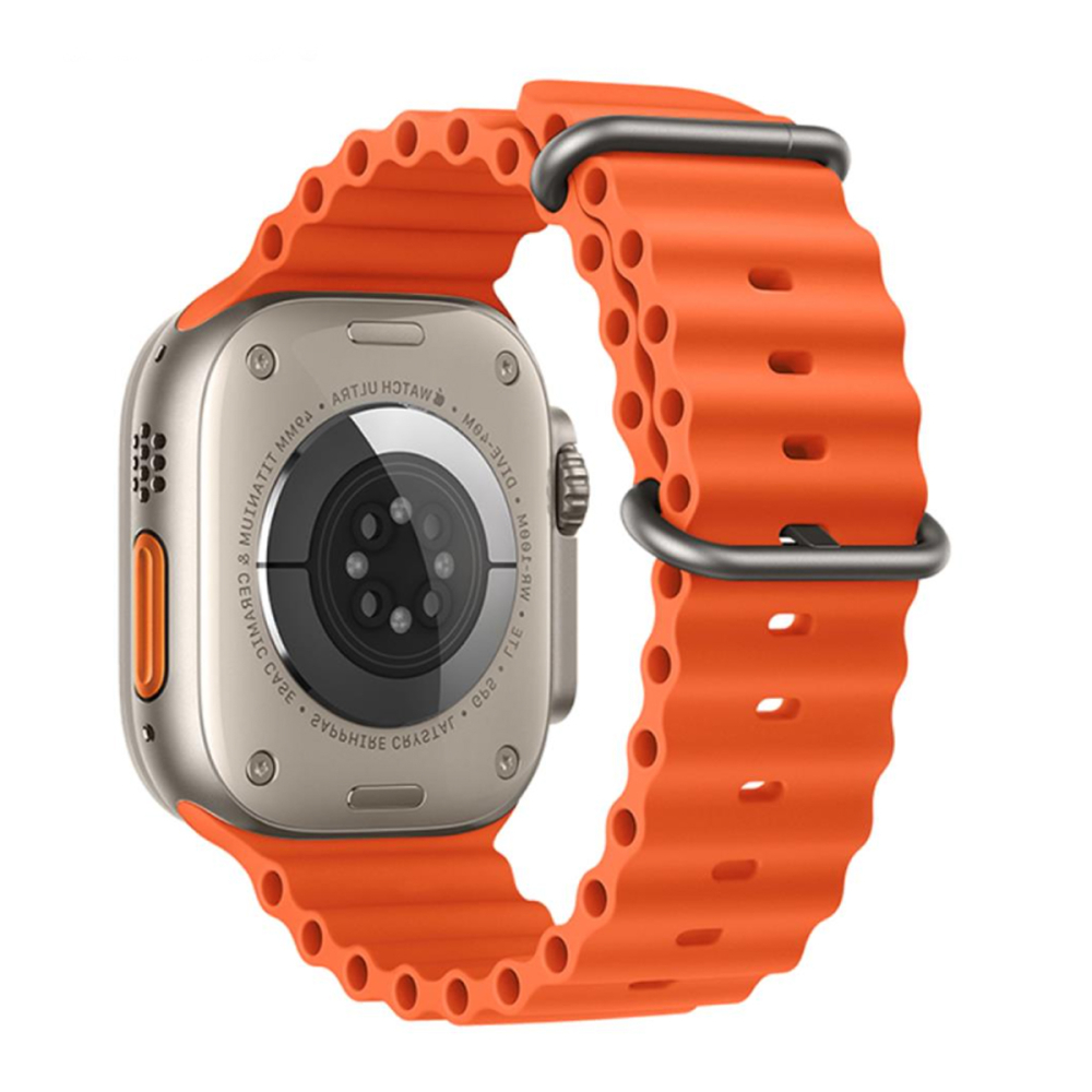 Силиконовый ремешок HOCO WA12 для APPLE Watch 42/44/45mm Orange, Or. series marine double silicone