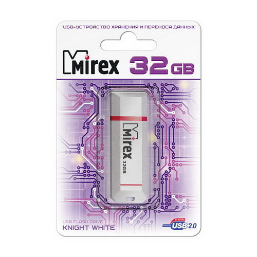 USB 32Gb Mirex Knight White (ecopack)